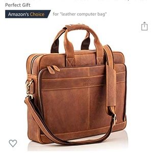 Brand new leather laptop bag